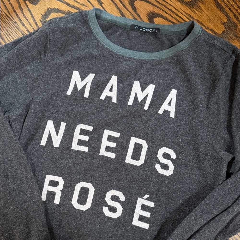 Wildfox Charcoal Graphic Top sz S super soft! Cool!